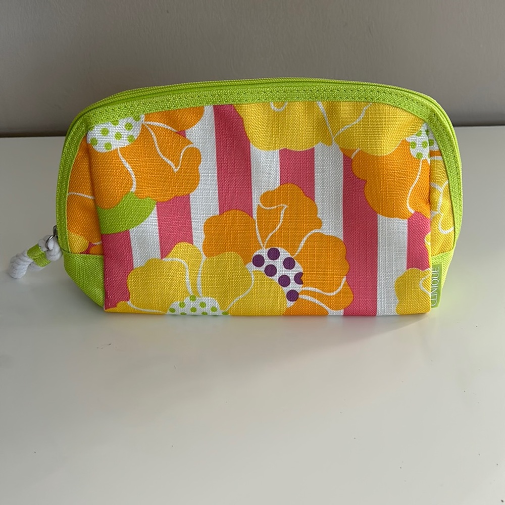Clinique Striped Floral Makeup Bag